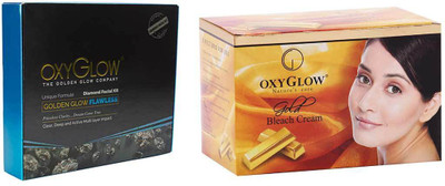 

Oxyglow Golden Glow Flawless Daimon Facial Kit & Gold Bleach Cream 240gm(Set of 2)