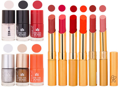 

Aroma Care 6 Nail Polish Set Rythm 6 Pcs Lipstick 6 Awesome Color for Fashion Women 2332017148(Set of 12)