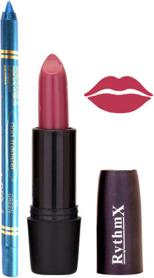 

Rythmx Purple Shades Lipstick And Pro Non Transfer Blue Kajal 2888(Set of 2)