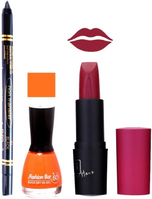 Flipkart - Fashion Bar Nail Polish , OTG Lipstick , Black Kajal Combo 126(Set of 3)