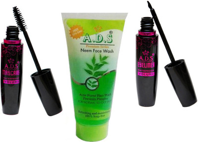 ADS Eyeliner / Mascara / Neem Face Wash(Set of 3)