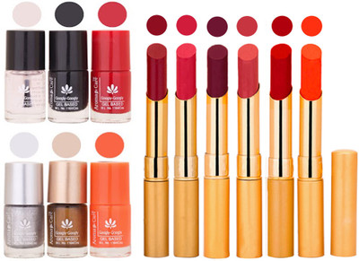 

Aroma Care 6 Nail Polish Set Rythm 6 Pcs Lipstick 6 Awesome Color for Fashion Women 2332017026(Set of 12)
