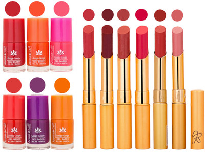 

Aroma Care Nail Polish Set and Rythm Lipstick Sets ( Modern Shades) 1803201798(Set of 12)