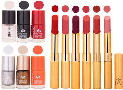 

Aroma Care 6 Nail Polish Set Rythm 6 Pcs Lipstick 6 Awesome Color for Fashion Women 2332017065(Set of 12)