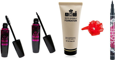 

ADS Eyeliner, Mascara, Foundation, band and Sketch Pen Eye liner(Set of 5)