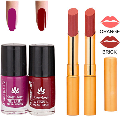 

Aroma Care Nail Polish RHYTHM Orange Lipstick Combo 106(Set of 4)