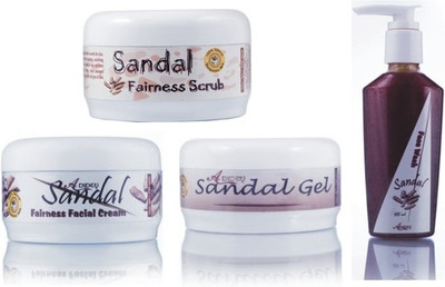 Adidev Herbals Ayurvedic Skin Brightening Sandal Fairness Pack(Set of 4)