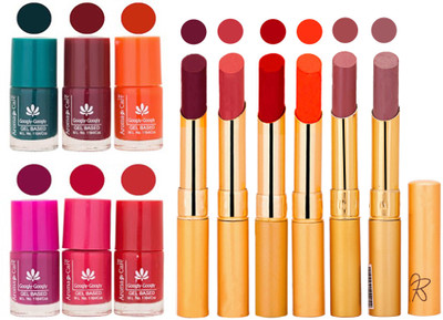 

Aroma Care Famous Combo of Nail Polish with Rythm Long Lasting Lipstick Sets 183201839(Set of 12)