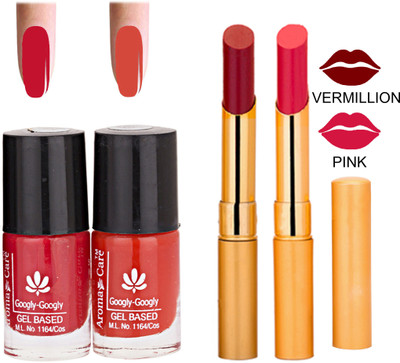 

Aroma Care Nail Polish RHYTHM Pink Lipstick Combo 126(Set of 4)