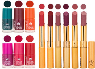 

Aroma Care Famous Combo of Nail Polish with Rythm Long Lasting Lipstick Sets 183201806(Set of 12)