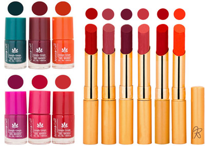 Aroma Care Famous Combo of Nail Polish with Rythm Long Lasting Lipstick Sets 183201811(Set of 12)