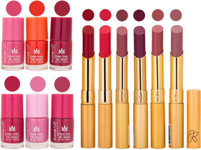 

Aroma Care Quick Dry Nail Polish and Rythm Lipstick Combo 1803201906(Set of 12)