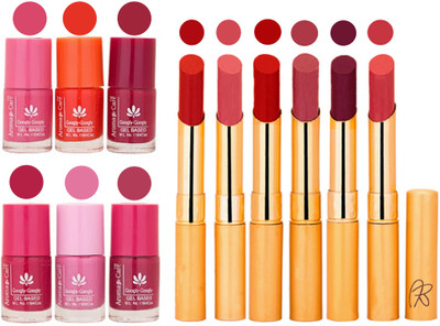 

Aroma Care Quick Dry Nail Polish and Rythm Lipstick Combo 1803201918(Set of 12)