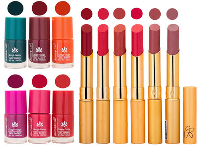 

Aroma Care Famous Combo of Nail Polish with Rythm Long Lasting Lipstick Sets 183201735(Set of 12)