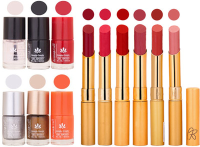 

Aroma Care 6 Nail Polish Set Rythm 6 Pcs Lipstick 6 Awesome Color for Fashion Women 2332017023(Set of 12)