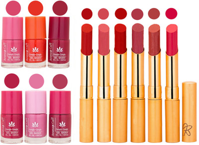 

Aroma Care Quick Dry Nail Polish and Rythm Lipstick Combo 1803201919(Set of 12)