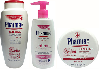 

Pharma Line Sensitive Shower Gel & Sensitive Intimate Gel & Sensitive Hand Cream(Set of 3)