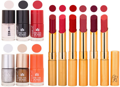 

Aroma Care 6 Nail Polish Set Rythm 6 Pcs Lipstick 6 Awesome Color for Fashion Women 2332017018(Set of)