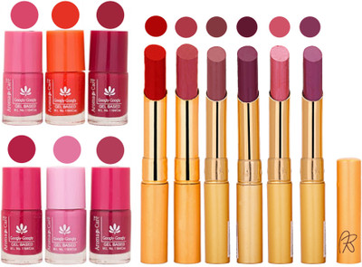 

Aroma Care Quick Dry Nail Polish and Rythm Lipstick Combo 1803201989(Set of 12)