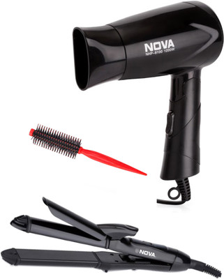 

Nova NHP 8100 + NHC 810 + Roller Personal Care Appliance Combo(Hair Dryer, Hair Straightener)
