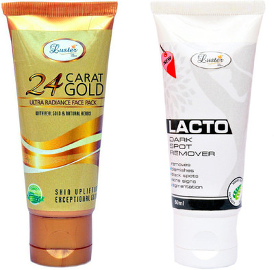

Luster Lacto Dark Spot Remover Cream & Gold Face Pack (Set of 2)(Set of 2)