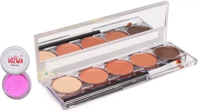 

Vozwa Pink Shimmer powder and Contour Palette Concealer(Set of 2)