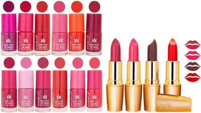 

Aroma Care All About Nail 12 Piece Color Nail Lacquer Combo Set + 4 Rythm Creamy Matte Lipstick Combo 199(Set of 16)