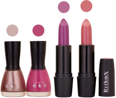 

Rythmx FB NAIL POLISHES BLACK LIPSTICKS IMPORTANT COMBO 55(Set of 4)