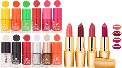 

Aroma Care All About Nail 12 Piece Color Nail Lacquer Combo Set + 4 Rythm Creamy Matte Lipstick Combo 170(Set of 16)
