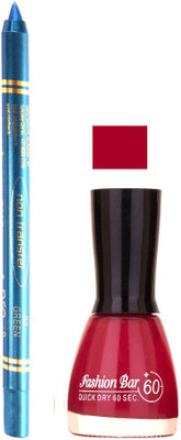 

Fashion Bar Mauve Mazanta Nail Polish With Pro Non Transfer Turquoise Blue Kajal 74(Set of 2)