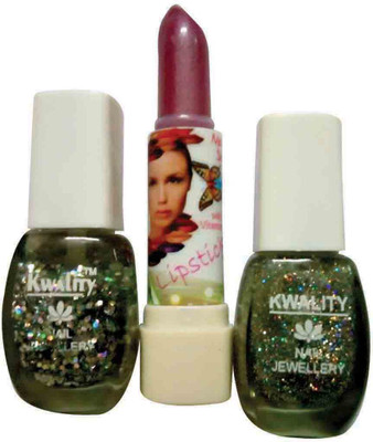 Kwality Makeup kit with Lipstick, Nail Paint-Ag(Set of 3)