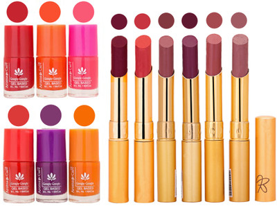

Aroma Care Nail Polish Set and Rythm Lipstick Sets ( Modern Shades) 1803201842(Set of 12)