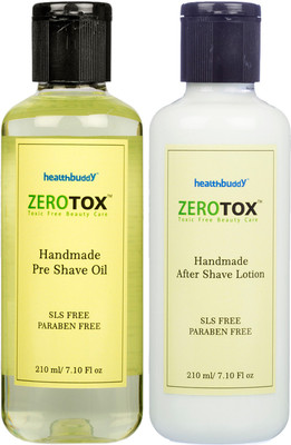 

Healthbuddy Zerotox Herbal Pre Shave Oil, 210ml & Handmade After Shave Lotion, 210ml(Set of 2)