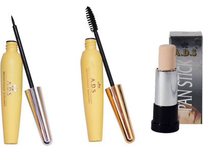 

ADS Waterproof Eyeliner / Mascara / Pan Stick Concealer(Set of 3)