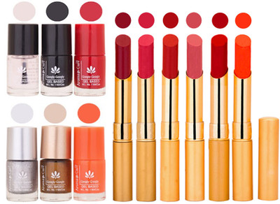 

Aroma Care 6 Nail Polish Set Rythm 6 Pcs Lipstick 6 Awesome Color for Fashion Women 2332017005(Set of 12)