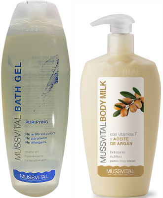 

Mussvital Pure Shower Gel & Argan Body Milk(Set of 2)