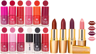 

Aroma Care Lot of 12-piece Surprise Nail Polish Set and Rythm Lipsticks Combo 67(Set of 16)