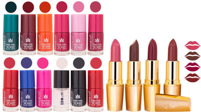 

Aroma Care All About Nail 12 Piece Color Nail Lacquer Combo Set + 4 Rythm Creamy Matte Lipstick Combo 99(Set of 16)