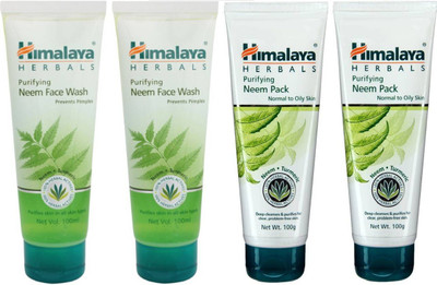 

Himalaya Neem facewash and pack(Set of 4)