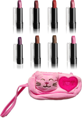 Oriflame Sweden Pure color lipstick 2.5g pack of 8 with carry pouch(Set of 8) available at flipkart for Rs.1250