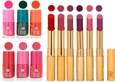 

Aroma Care Perfect Combo of Nail Polish and Rythm Lipstick Popular Shades in Wholesale Rate 2332017125(Set of 12)