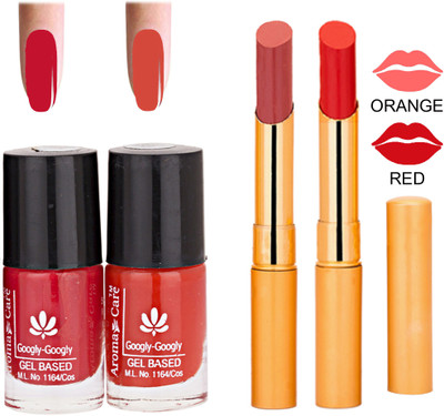 

Aroma Care Nail Polish RHYTHM Orange Lipstick Combo 115(Set of 4)
