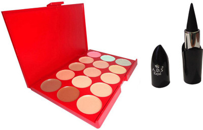 ADS Concealer / PhotoGenic Ultimate Black Kajal(Set of 2)