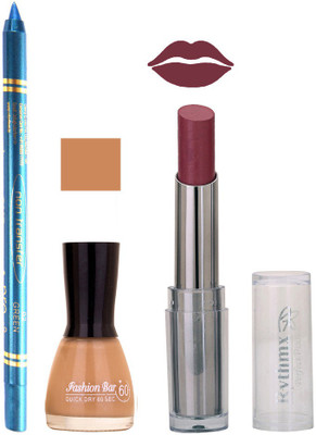 

Rythmx Lipstick , Nail Polish And Turquoise Blue Kajal Makeup Combo 1185(Set of 3)