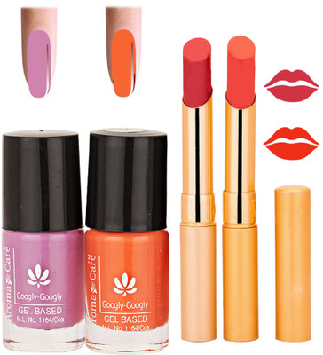 

Aroma Care Nail Polish Orange Lipstick Combo 051(Set of 4)