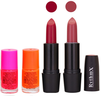 

Rythmx FB RYTH BLK LIPSTICKS AND NAIL POLISH IMPORTANT COMBO 64(Set of 4)