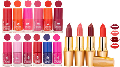 

Aroma Care All About Nail 12 Piece Color Nail Lacquer Combo Set + 4 Rythm Creamy Matte Lipstick Combo 144(Set of 16)