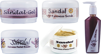 

Adidev Herbals Ayurvedic Herbal Sandal Instant Glow Fairness Face Pack(Set of 5)