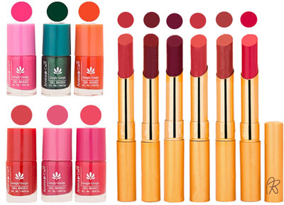 

Aroma Care Perfect Combo of Nail Polish and Rythm Lipstick Popular Shades in Wholesale Rate 2332017089(Set of 12)