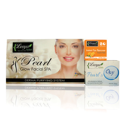 

Leeya PEARL FACIAL KIT + PEARL & OXY BLEACH CREAM + INSTANT TAN REMOVER CREAM PACK(Set of 3)